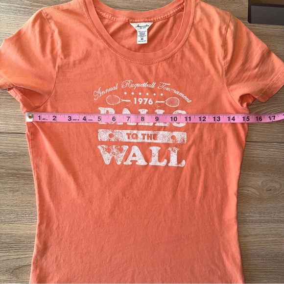 Vintage Abercrombie Y2K Women’s T-shirt Orange Size M - Picture 8 of 10
